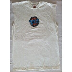 Vintage Taz Looney Tunes "Hardcore" Basketball Shirt Men’s Medium White Tank Tee